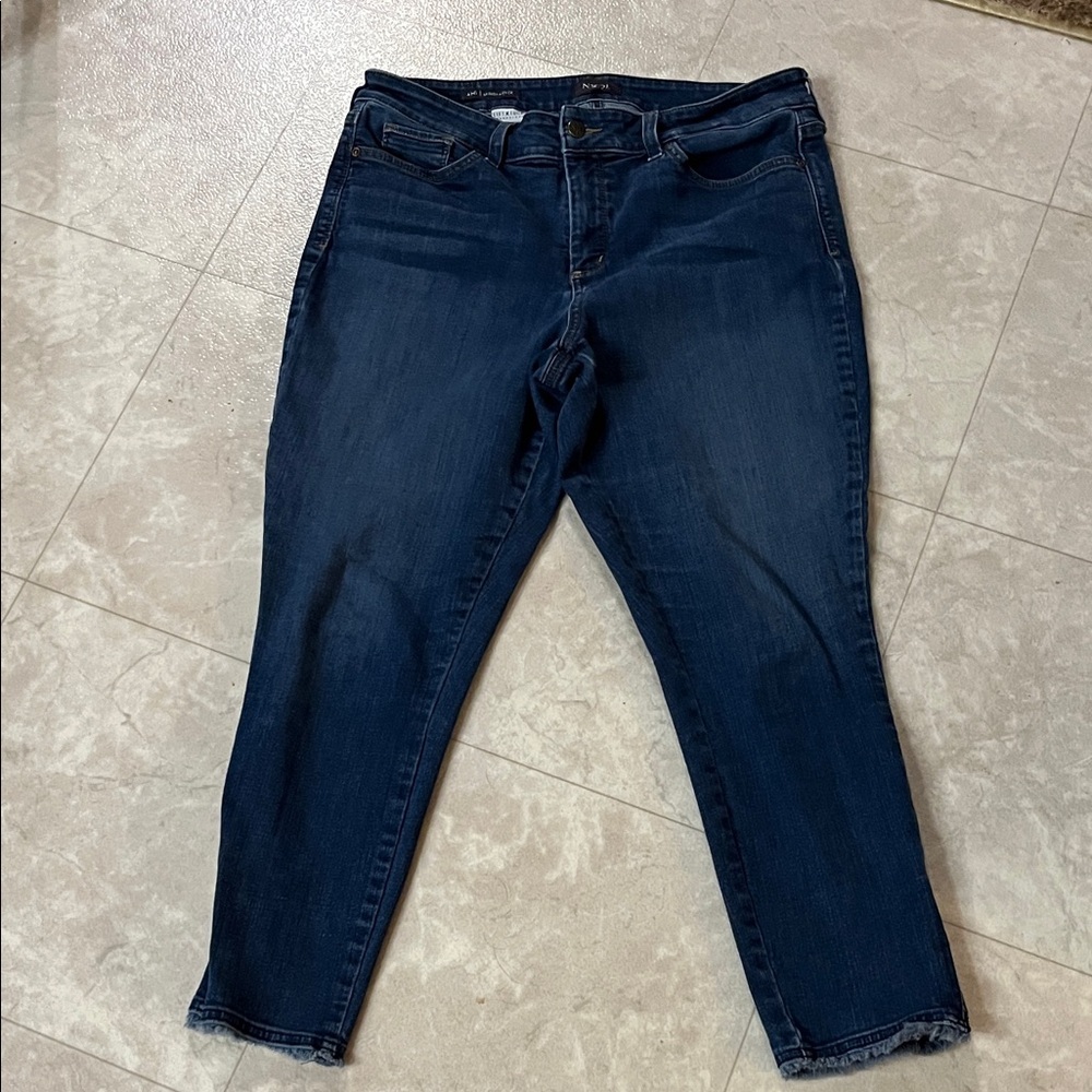 NYDJ Women's Deep Indigo Skinny Ankle Jeans 14